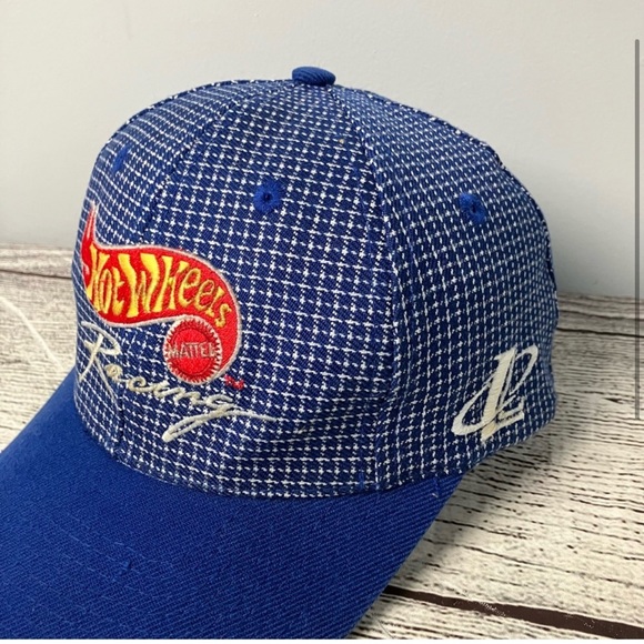 Vintage 1990s Hot Wheels Racing Logo Athletic Hat - Picture 2 of 5